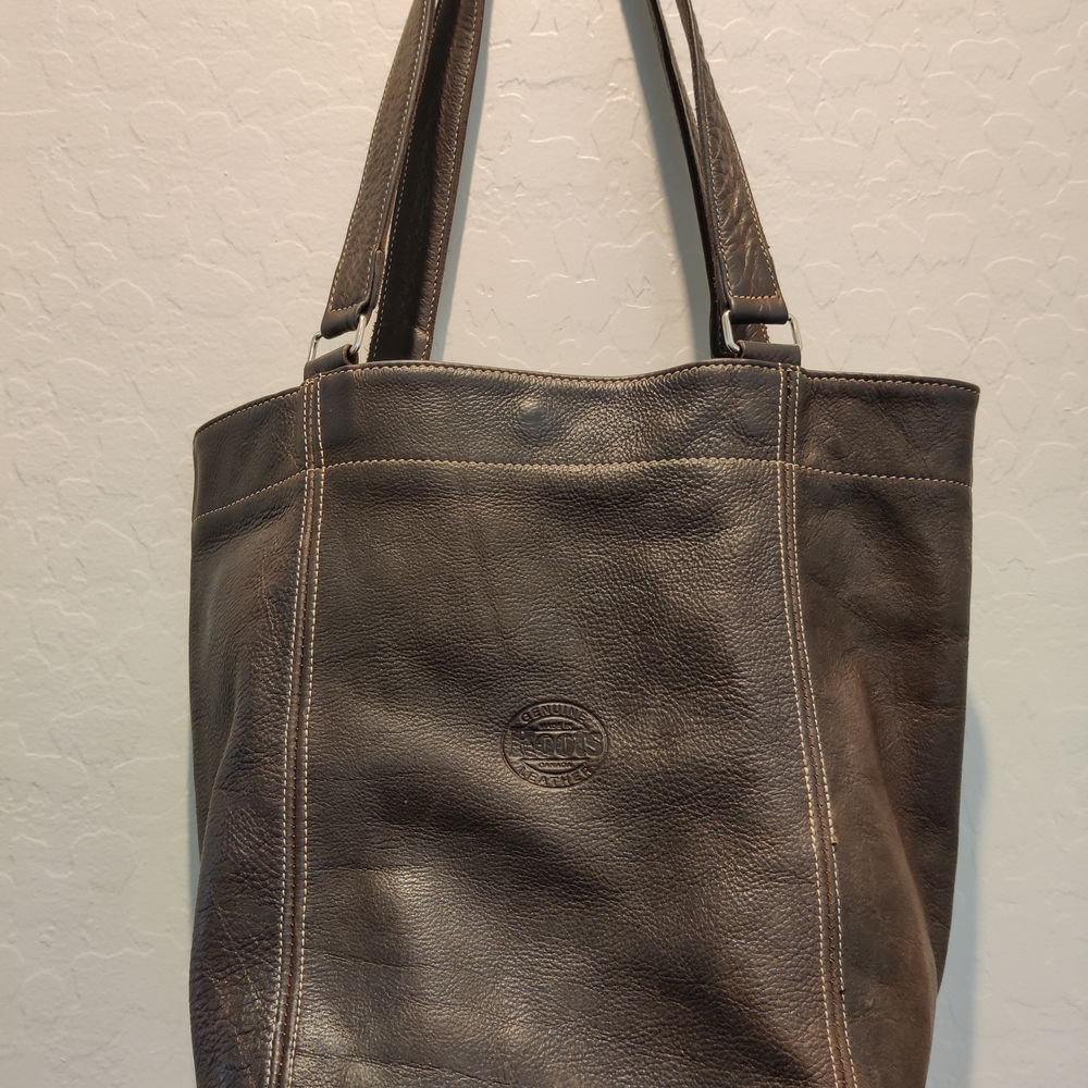 Roots Brown Leather Hobo Bag